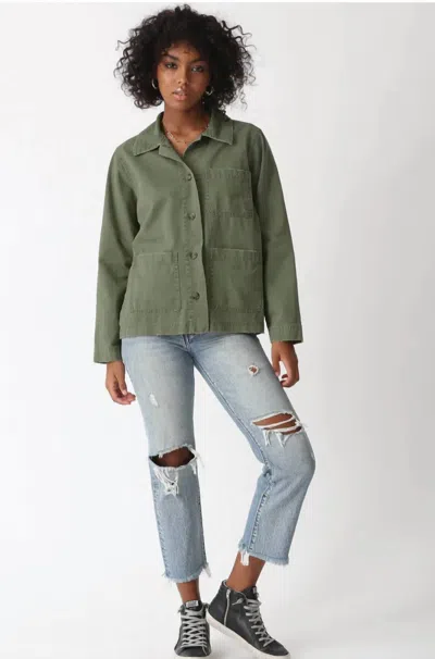 Electric & Rose Navarro Twill Jacket In Army In Green