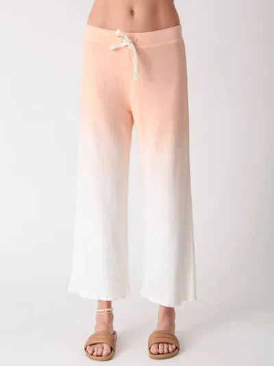 Electric & Rose Ojai Pant In Peach Ombré In White