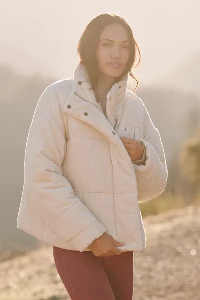 Electric & Rose Puffer Jacket In White