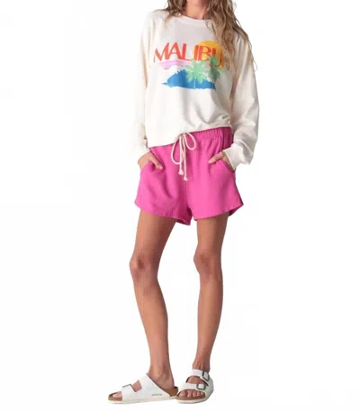 Electric & Rose Ronan Pullover Sweatshirt In Malibu Graphic In Pink