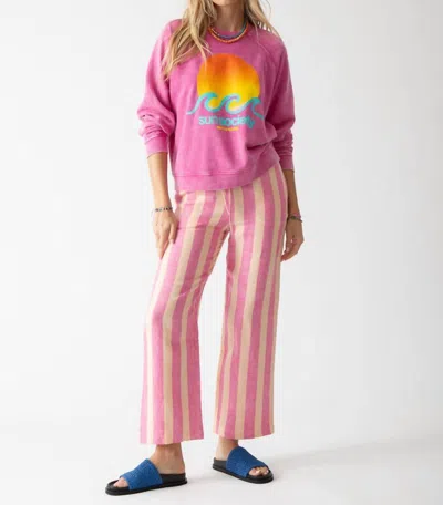 Electric & Rose Ronan Sweatshirt-sun Society In Fuchsia In Pink