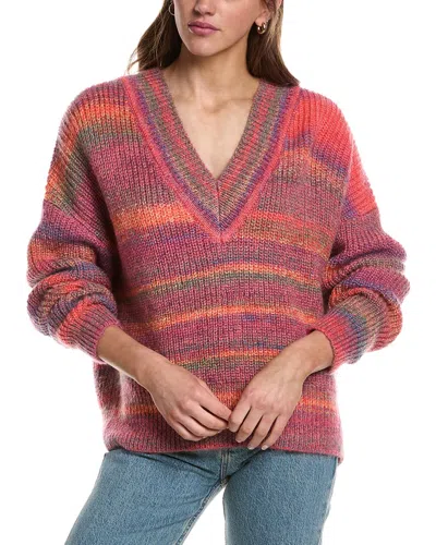 Electric & Rose Roux Space Dye Mohair-blend Sweater In Red