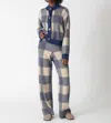 Electric & Rose Rudi Cardigan In Plaid Indigo/sand In Blue