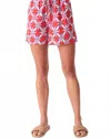 Electric & Rose Rylee Floral Burst Short In Cherry In Red
