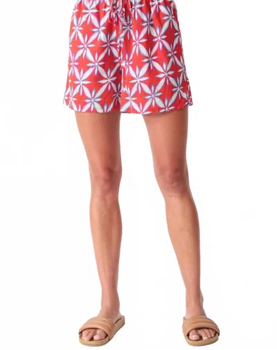 Electric & Rose Rylee Floral Burst Short In Cherry In Red