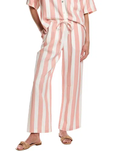 Electric & Rose Sail Crop Linen Pant In Multi