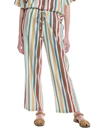 Electric & Rose Sail Crop Linen-blend Pant In Multi