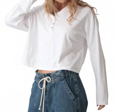 Electric & Rose Sammy Long Sleeve Tee In Cloud In White