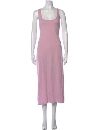 Pre-owned Electric & Rose Scoop Neck Long Dress In Pink