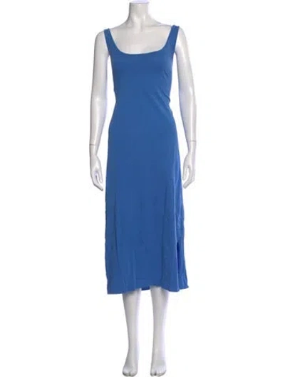 Pre-owned Electric & Rose Scoop Neck Midi Length Dress In Blue