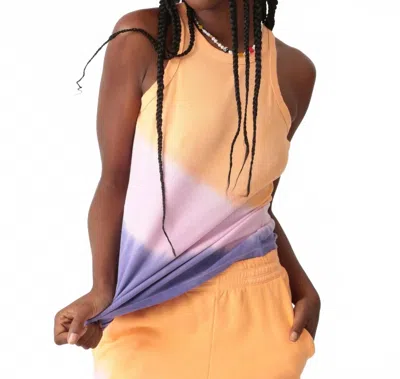 Electric & Rose Sinclair Rib Tank In Violet/melon In Multi