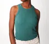 Electric & Rose Sinclair Rib Tank Top In Pine In Green
