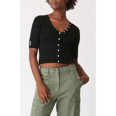 Electric & Rose Sloane Crop Cardigan In Black