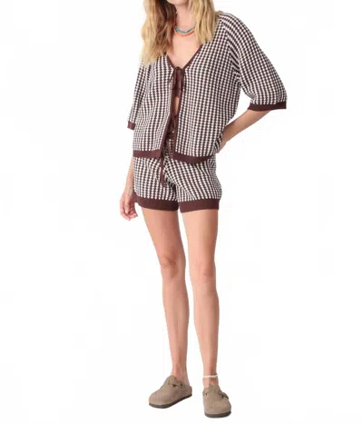 Electric & Rose Suzie Knit Short In Cocoa In Brown