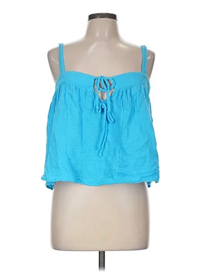 Pre-owned Electric & Rose Tank Top Blue Strapless Neckline Tops