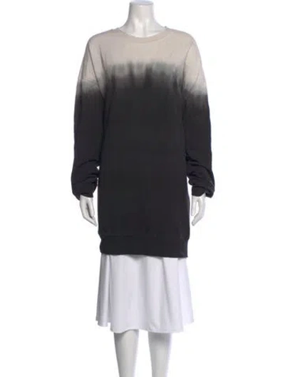 Pre-owned Electric & Rose Tie-dye Print Crew Neck Sweater In Black