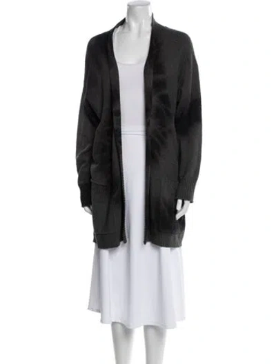 Pre-owned Electric & Rose Tie-dye Print Open Front Sweater In Blue