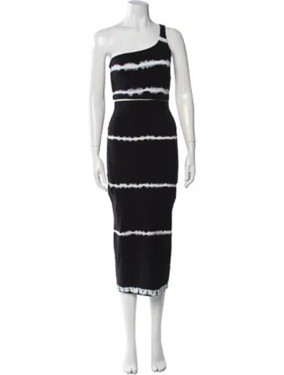 Pre-owned Electric & Rose Tie-dye Print Skirt Set In Black