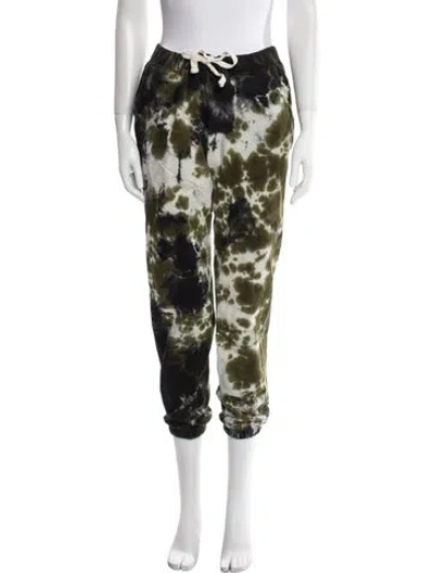 Pre-owned Electric & Rose Tie-dye Print Sweatpants In Green