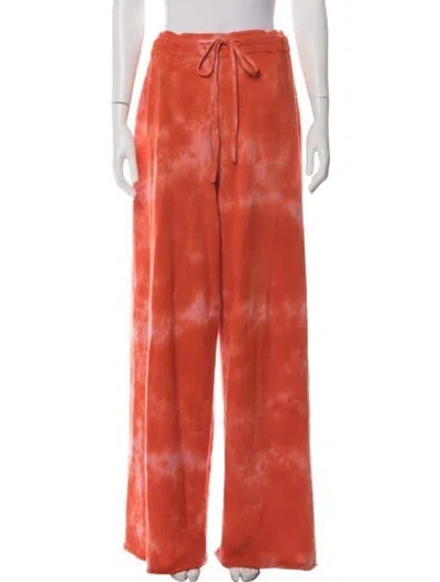 Pre-owned Electric & Rose Tie-dye Print Sweatpants In Orange