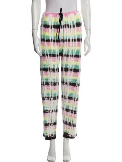 Pre-owned Electric & Rose Tie-dye Print Sweatpants In White