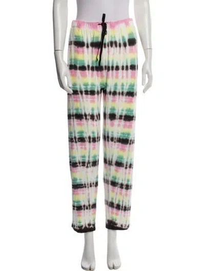 Pre-owned Electric & Rose Tie-dye Print Sweatpants In White
