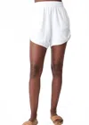 Electric & Rose Track Short In White In White