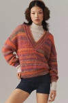 Electric & Rose V-neck Sweater In Multi