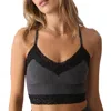 Electric & Rose Venus Lace Bra In Vintage Onyx In Black