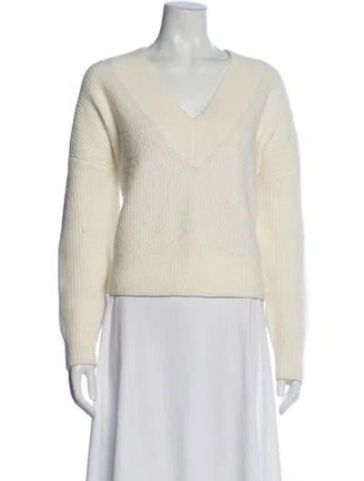 Pre-owned Electric & Rose V-neck Sweater In Neutrals
