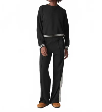 Electric & Rose Wide Leg Track Pant In Onyx / Stone In Multi
