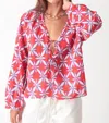 Electric & Rose Meridian Tie Top In Cherry In Red