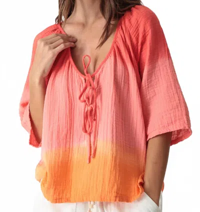 Electric & Rose Women's Mindy Top In Ombre In Red