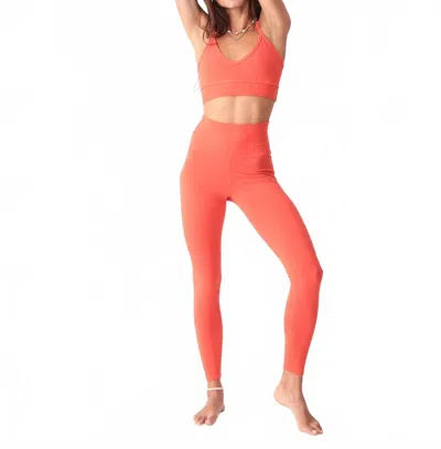 Electric & Rose Women's Sunset Legging In Cherry In Orange