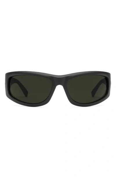 Electric Bolsa Sport 45mm Wraparound Sunglasses In Matte Black/grey