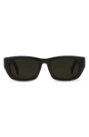 Electric Catania 52mm Polarized Rectangular Sunglasses In Gloss Black/grey Polar