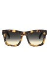 Electric Crasher 54mm Rectangle Sunglasses In Matte Tort/black Gradient