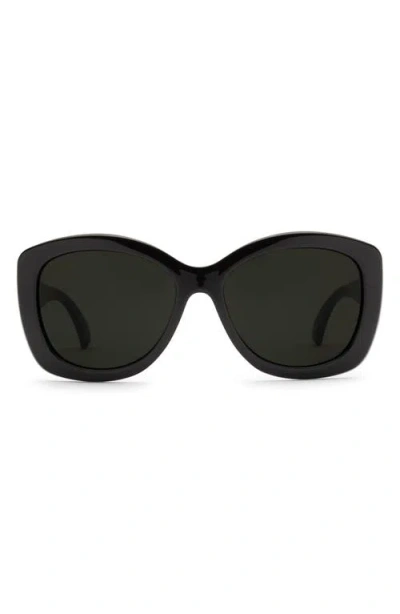 Electric Gaviota Polarized Square Sunglasses In Gloss Black/grey Polar
