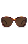 Electric Gaviota Polarized Square Sunglasses In Gloss Tort/bronze Polar
