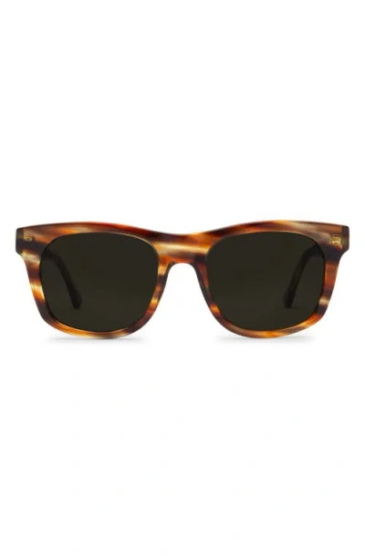 Electric Modena 52mm Polarized Rectangular Sunglasses In Tobacco/grey Polar