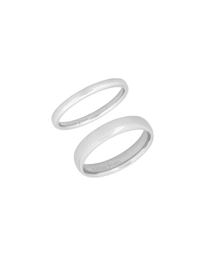 Electric Picks 14k Plated Cody Set Of 2 Rings In Silver