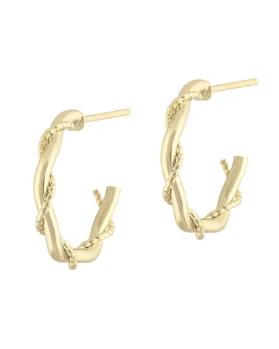 Electric Picks 14k Plated Coney Island Hoop Earrings In Gold