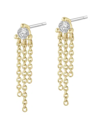 Electric Picks 14k Plated Cz Cascade Statement Earrings