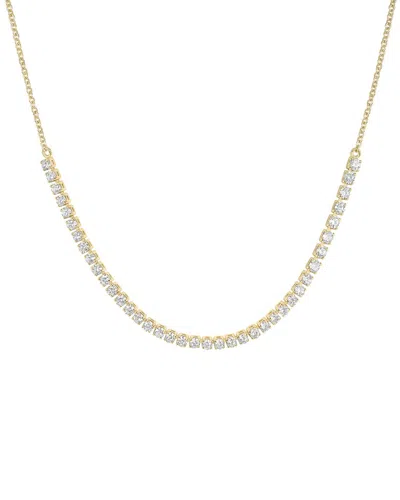 Electric Picks 14k Plated Cz Luxe Arc Tennis Necklace In Gold