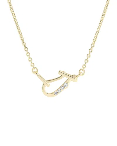 Electric Picks 14k Plated Cz Ritz Necklace In Gold