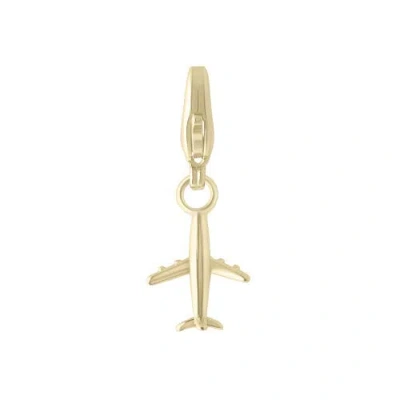 Electric Picks Airplane Charm In Gold