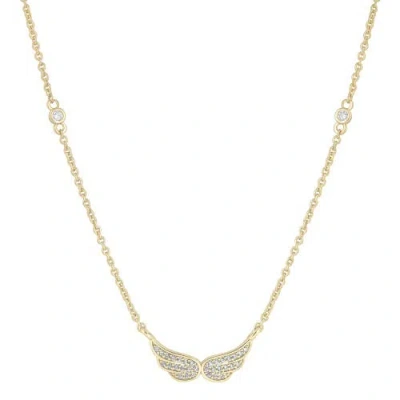 Electric Picks Angel Wing Necklace In Gold