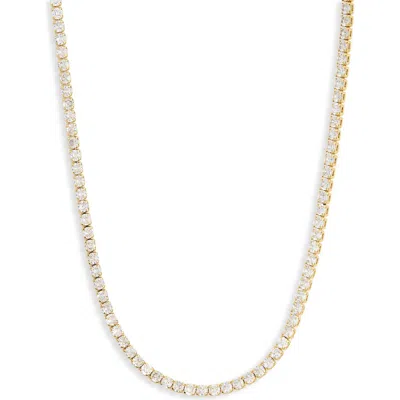 Electric Picks Anna 14k Gold Plated Cubic Zirconia Tennis Necklace In Yellow