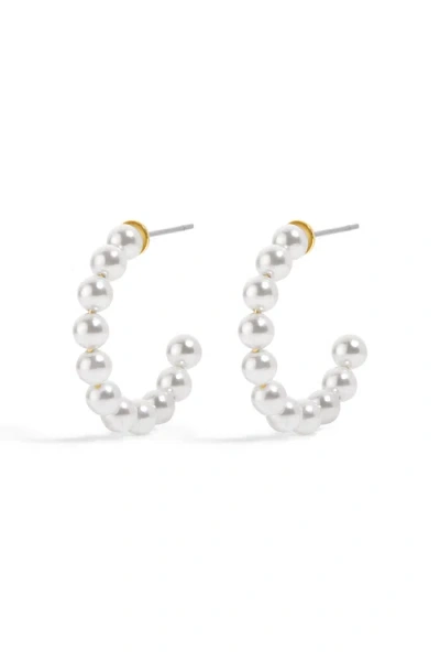 Electric Picks Beachwood Pearl Hoops In Metallic