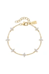 Electric Picks Bella Dainty Clover Bracelet In Metallic